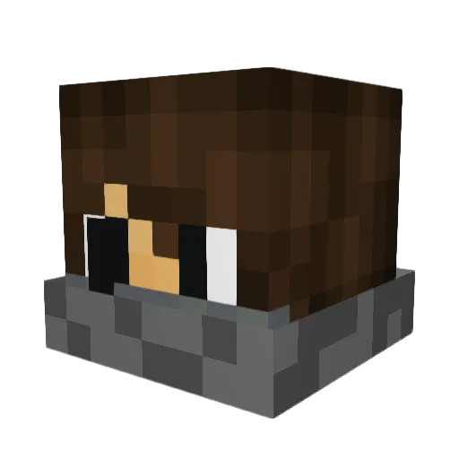 Sepan Minecraft avatar head, 3D render