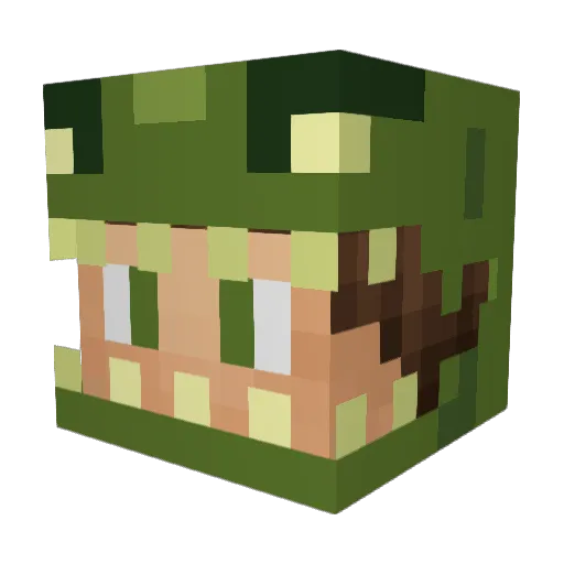 Sepciz Minecraft avatar head, 3D render