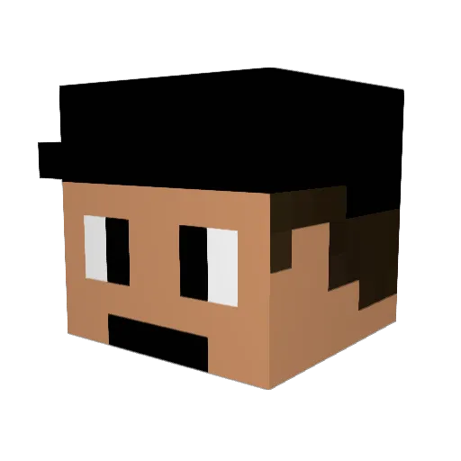 SeperTode Minecraft avatar head, 3D render