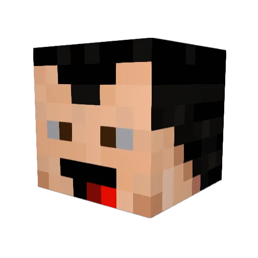 Sepeseba Minecraft avatar head, 3D render