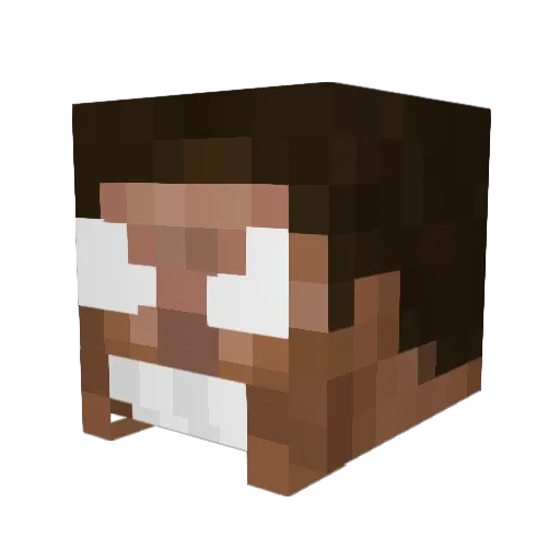Sepez Minecraft avatar head, 3D render
