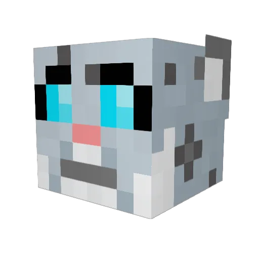 SephPluto Minecraft avatar head, 3D render