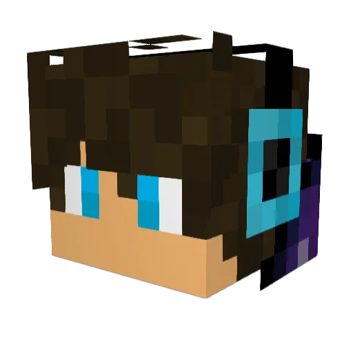 Sepharic_ Minecraft avatar head, 3D render