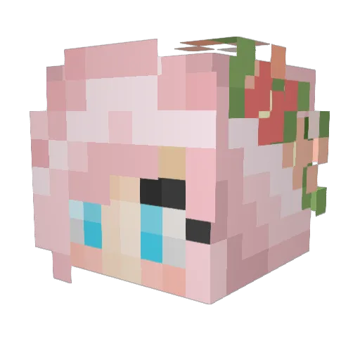 Sepher Minecraft avatar head, 3D render