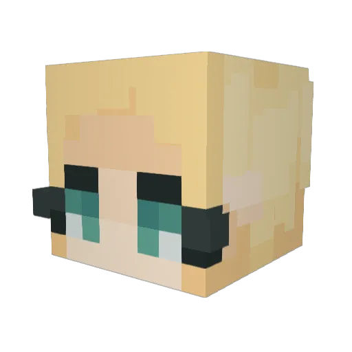 Sepherana Minecraft avatar head, 3D render
