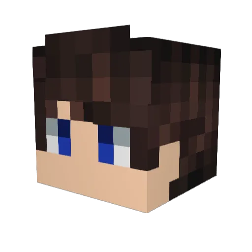 Sephies Minecraft avatar head, 3D render