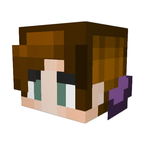 Sephiiden Minecraft avatar head, 3D render