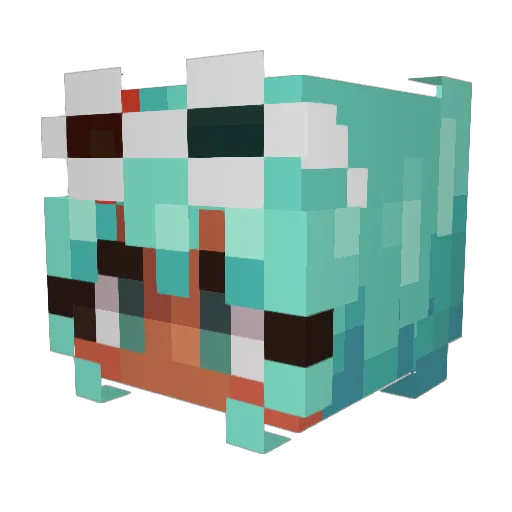 Sephikigane Minecraft avatar head, 3D render
