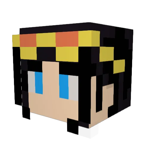 SephiraAA Minecraft avatar head, 3D render