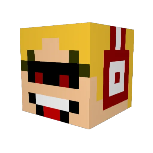 Sephiral Minecraft avatar head, 3D render