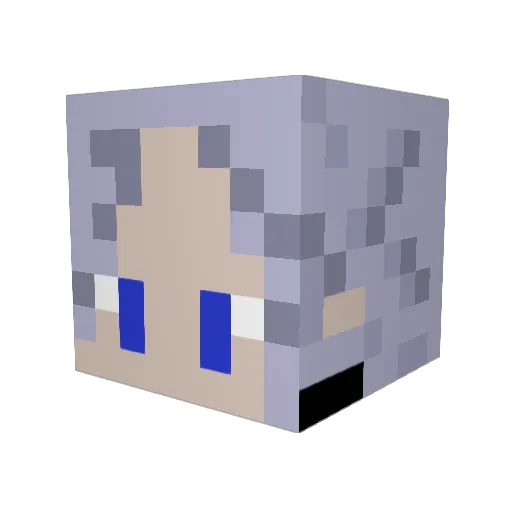 SephirothP Minecraft avatar head, 3D render