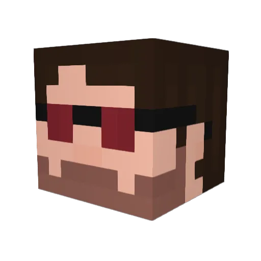 Sephraem Minecraft avatar head, 3D render