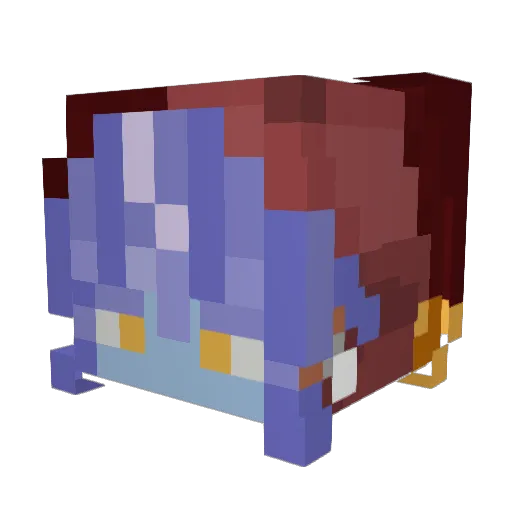 Sephroni Minecraft avatar head, 3D render