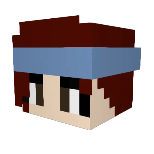 SephyIRA Minecraft avatar head, 3D render
