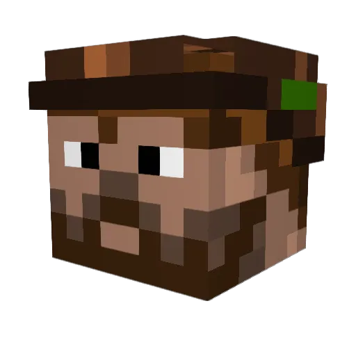 SeppForcher69 Minecraft avatar head, 3D render