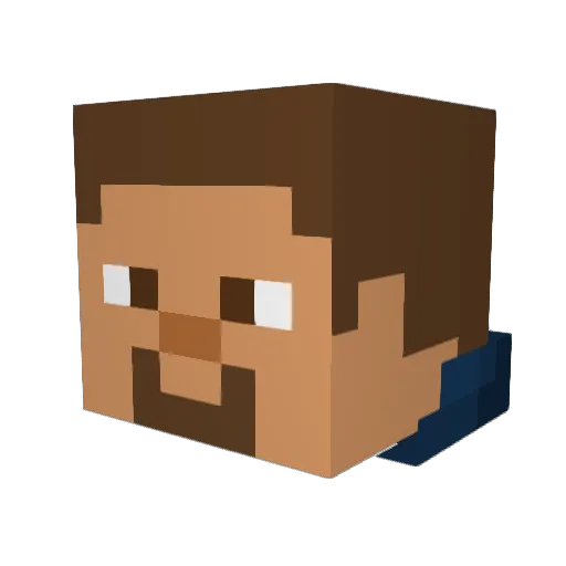 Sepp_10 Minecraft avatar head, 3D render