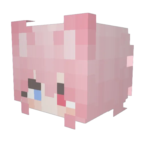 Seps_Orange Minecraft avatar head, 3D render