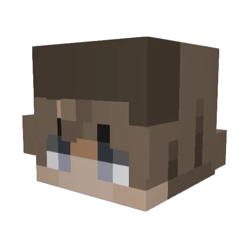 Septago Minecraft avatar head, 3D render
