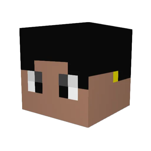 Septem929 Minecraft avatar head, 3D render
