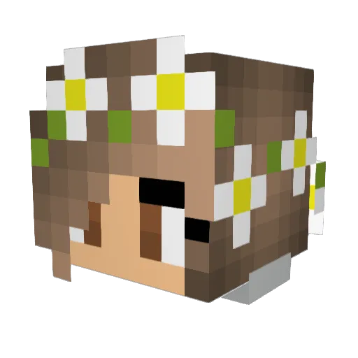 SeptemYao Minecraft avatar head, 3D render