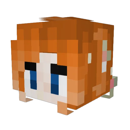 September2O3O Minecraft avatar head, 3D render