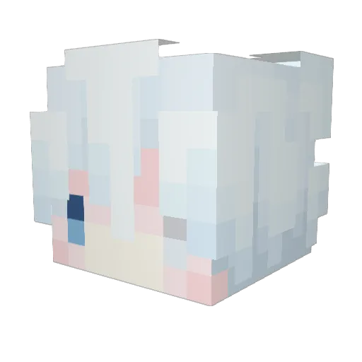 Septemberca Minecraft avatar head, 3D render