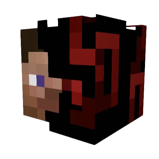 Septism_ Minecraft avatar head, 3D render