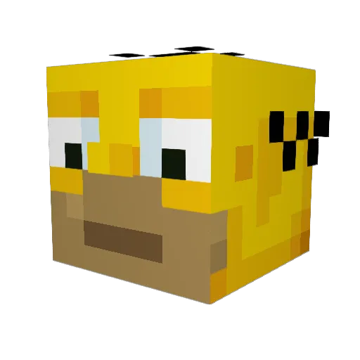 SepuTruco Minecraft avatar head, 3D render