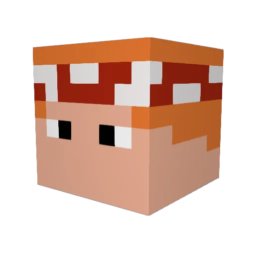 Sepublic Minecraft avatar head, 3D render