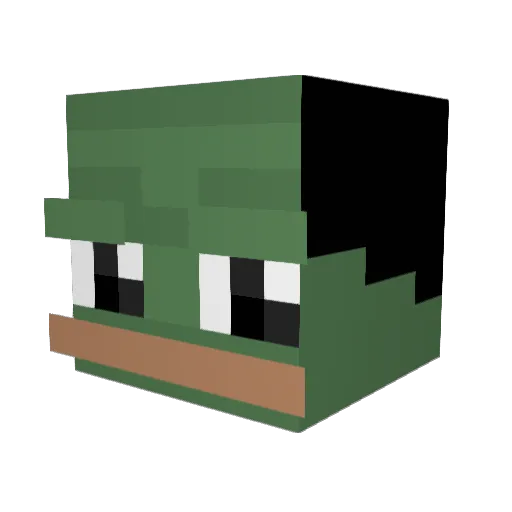 SeqUPBv1 Minecraft avatar head, 3D render