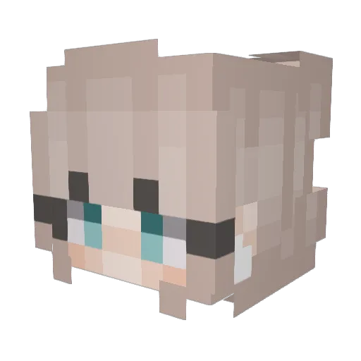 SequoiaMeow Minecraft avatar head, 3D render