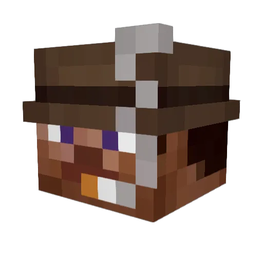 Sequro_ Minecraft avatar head, 3D render