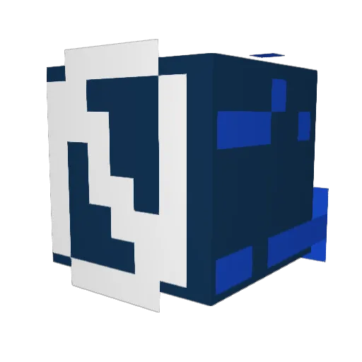 Ser0lav Minecraft avatar head, 3D render