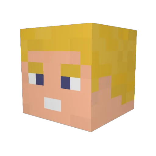 Ser16gio Minecraft avatar head, 3D render
