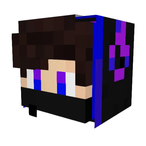 SerBlu_ Minecraft avatar head, 3D render