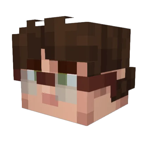 SerFlood Minecraft avatar head, 3D render