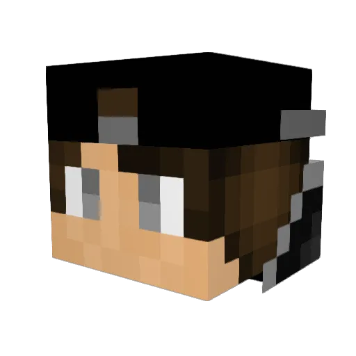 SerGibs Minecraft avatar head, 3D render