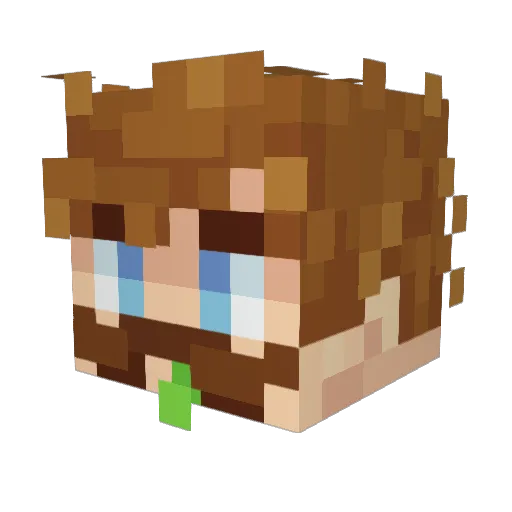 SerM7md Minecraft avatar head, 3D render