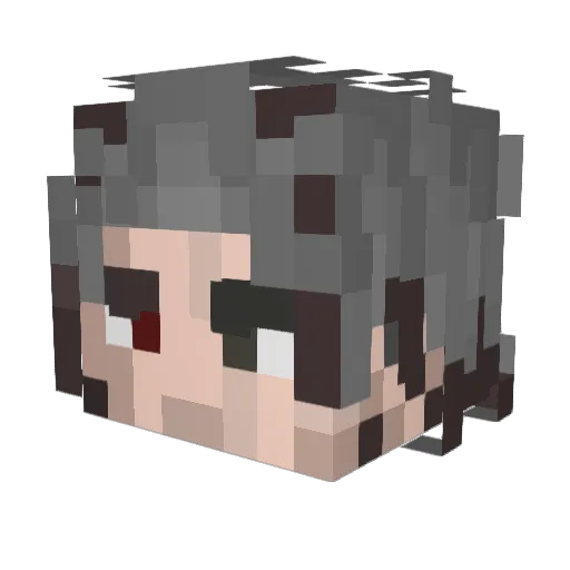 SerMonocle Minecraft avatar head, 3D render