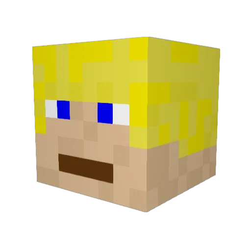 SerNibly Minecraft avatar head, 3D render