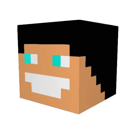 SerPlays Minecraft avatar head, 3D render