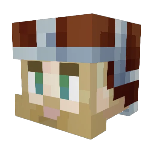 SerPunsAlot Minecraft avatar head, 3D render