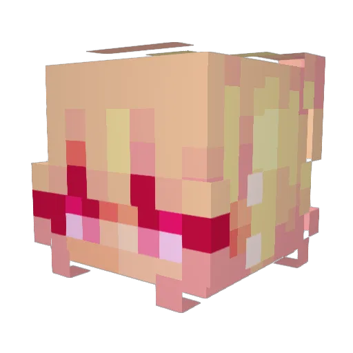SerTebb Minecraft avatar head, 3D render