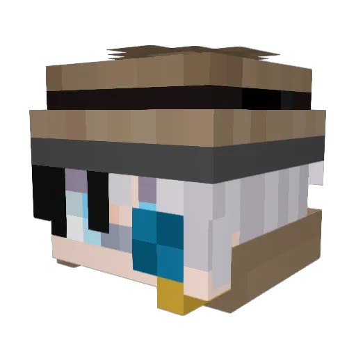 SerTo_ Minecraft avatar head, 3D render