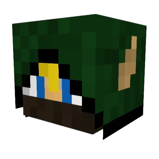 Ser_Nepu Minecraft avatar head, 3D render