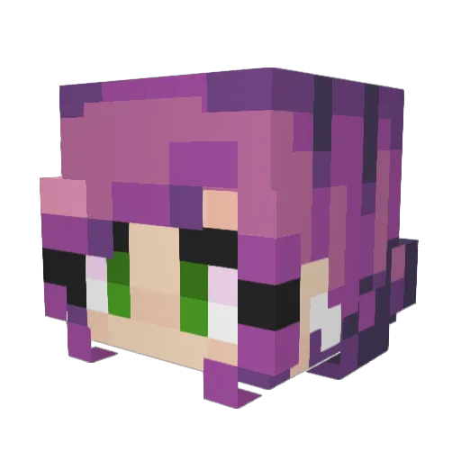 SeraDarkin Minecraft avatar head, 3D render
