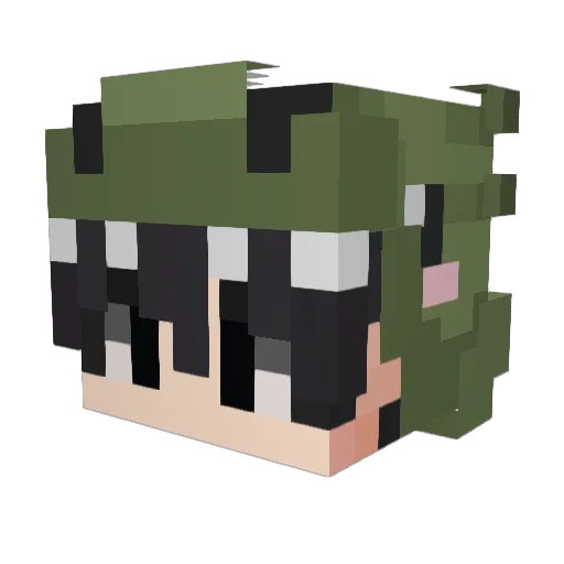 SeraFein Minecraft avatar head, 3D render