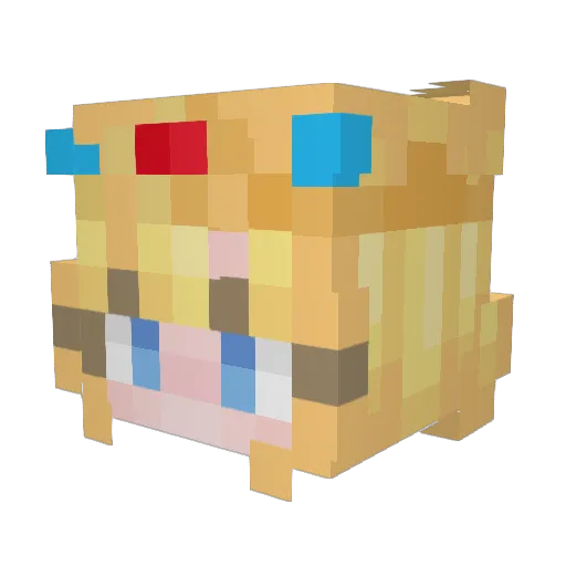 SeraMaor Minecraft avatar head, 3D render
