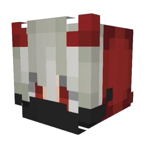 Sera_L Minecraft avatar head, 3D render