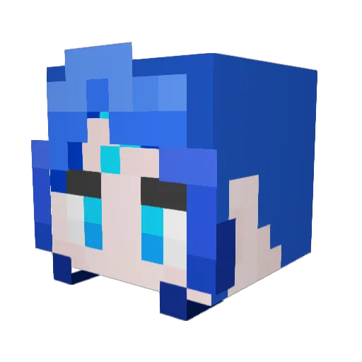 Sera_P Minecraft avatar head, 3D render